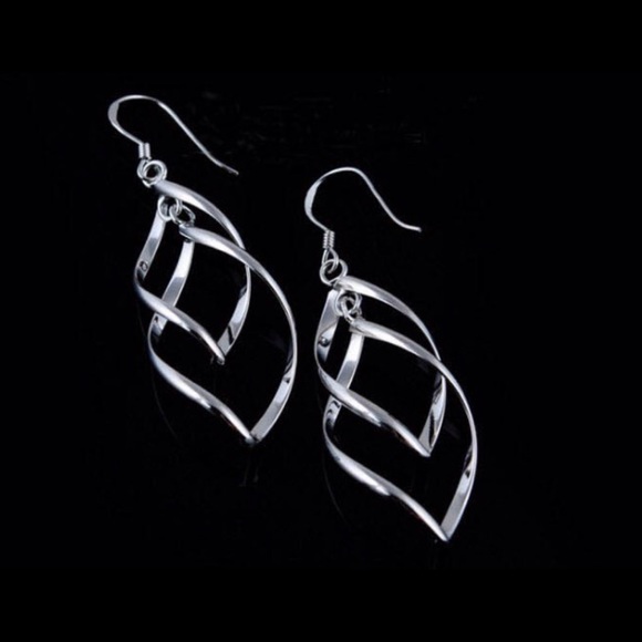 👻 STERLING SILVER (925) DANGLE DROP EARRINGS - Picture 2 of 6